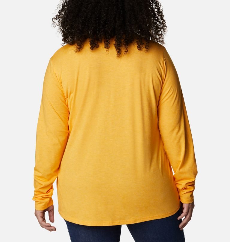 Women's Columbia Sun Trek Long Sleeve T Shirts Mango | Plus Size CA-J814L